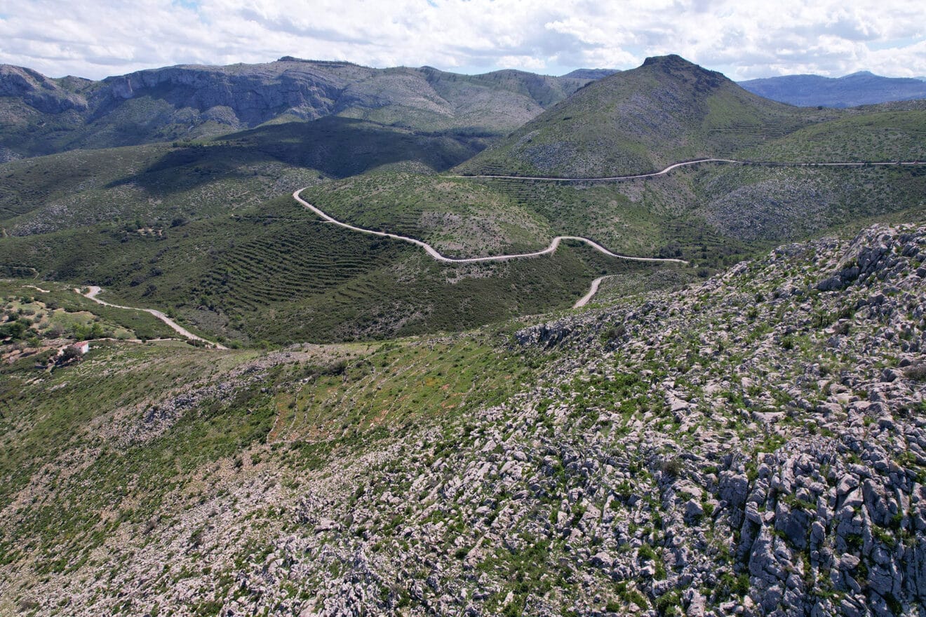 Paisaje del interior de la Marina Alta en la Vall d'Ebo