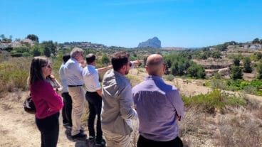 Reunión del Ayuntamiento de Calp y Benissa con la CHJ en el barranco del Quisi