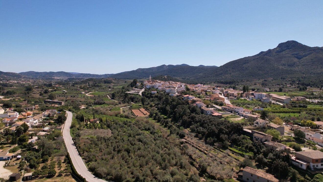 Vista aérea de Parcent (archivo)