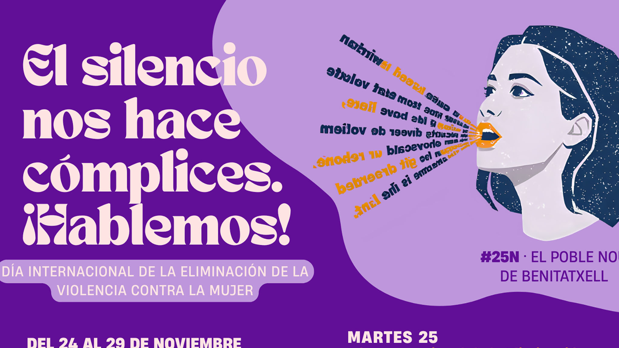 cartel de la programacion del 25n de 2025 en