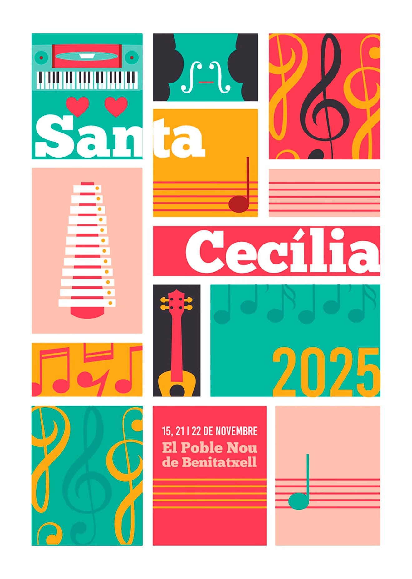 Cartel de Santa Cecilia 2025 en Benitatxell