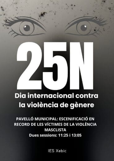 Cartel del 25N en el IES Xebic de Ondara este 2025