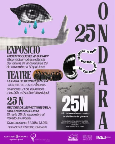 Cartel del 25N en Ondara este 2025