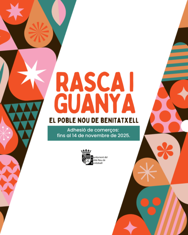 Benitatxell impulsa su comercio local con la campaña navideña «Rasca y Gana» 1 Imagen: Cartel del «Rasca i Guanya» de Benitatxell