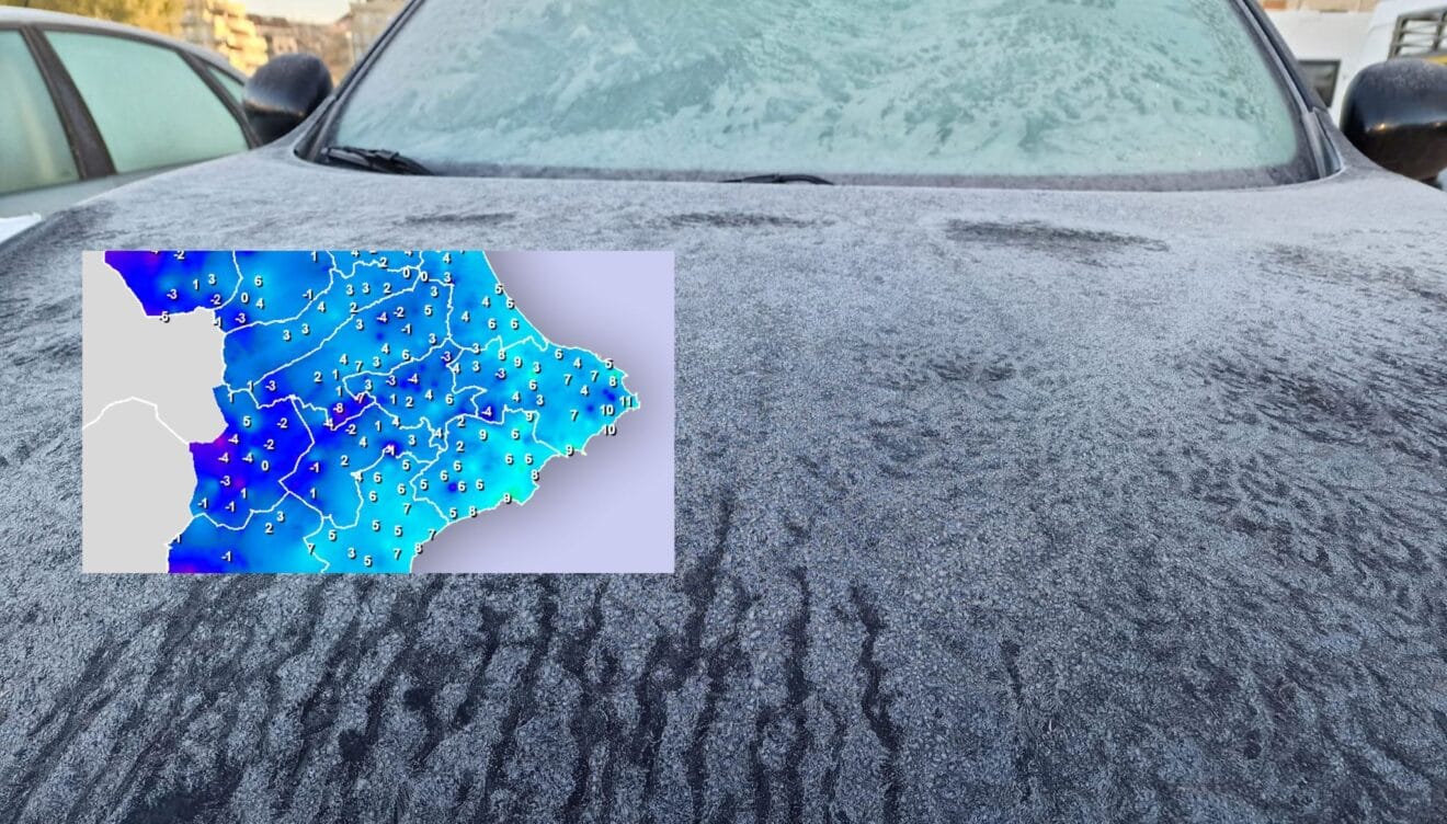 Coche congelado en Dénia (archivo)