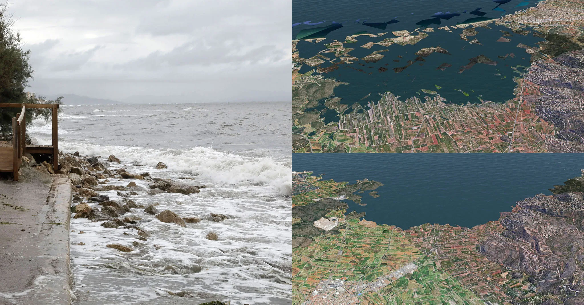 como se veria la marina alta si subiese 10 metros el nivel del mar