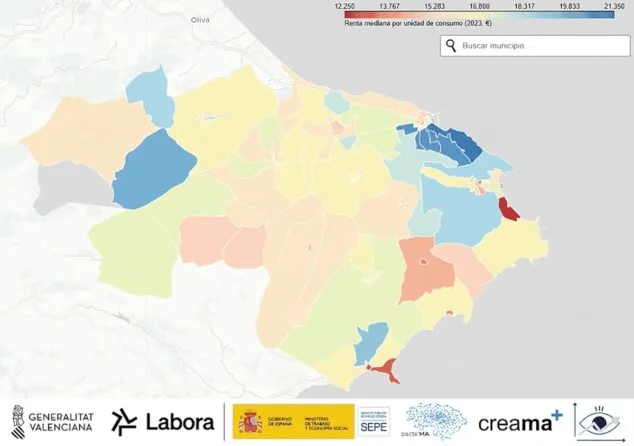 las diferencias de renta en la marina alta seccion a seccion asi se dibuja el mapa economico de la comarca