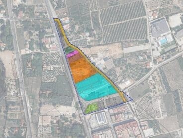Zona de actuación del PAI 9A de Ondara