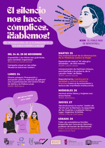 Programación del 25N de 2025 en Benitatxell