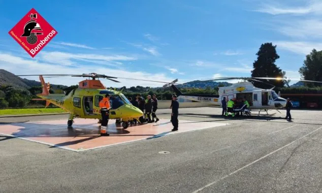 Imagen: Rescate aéreo en la Vall de Laguar por un hombre que perdió la consciencia en plena ascensión