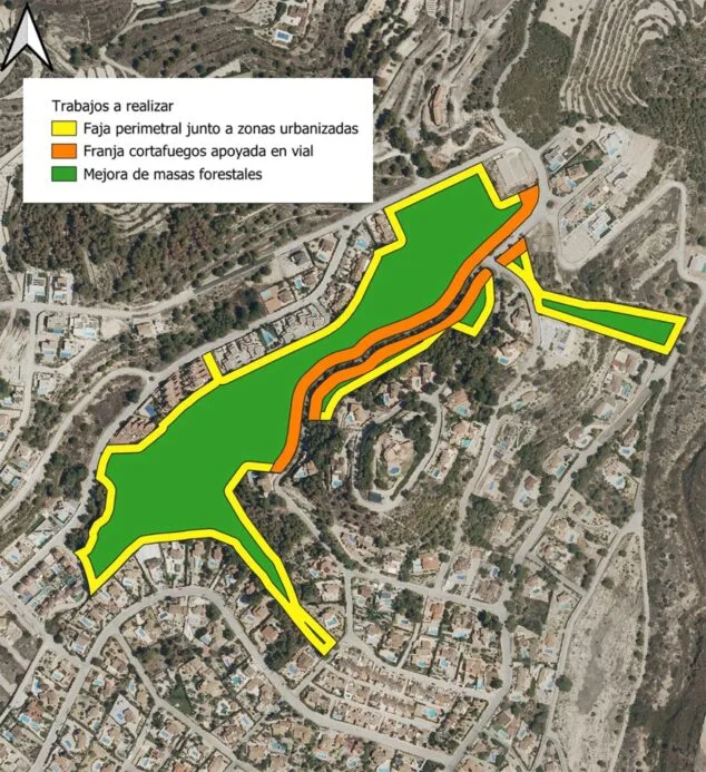 Imagen: Zonas verdes de Empedrola I y II donde se realizarán los trabajos forestales