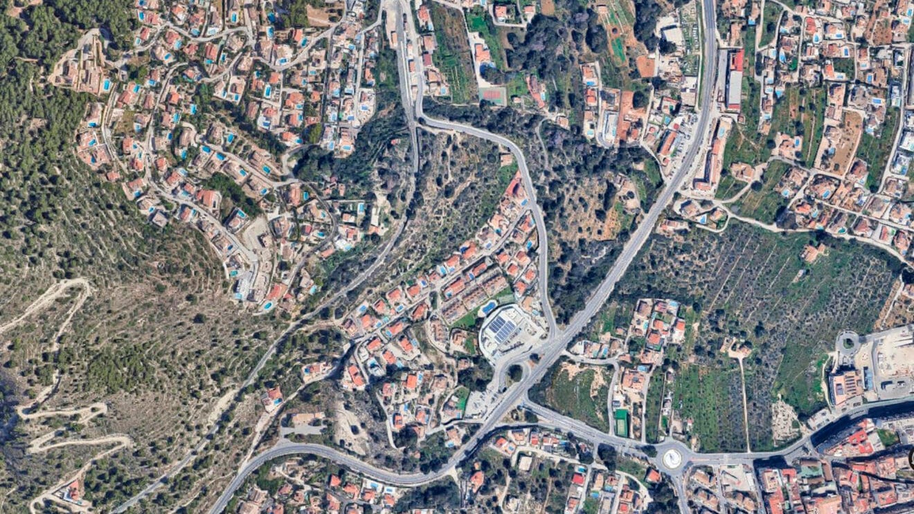 Acceso sur de la N-332 de Calp en la actualidad