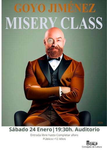 Cartel de la actuación de Goyo Jiménez en Calp en 2026