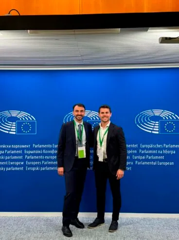 El concejal de Proyectos Europeos, Adrián Cabrera, en el Parlamento Europeo