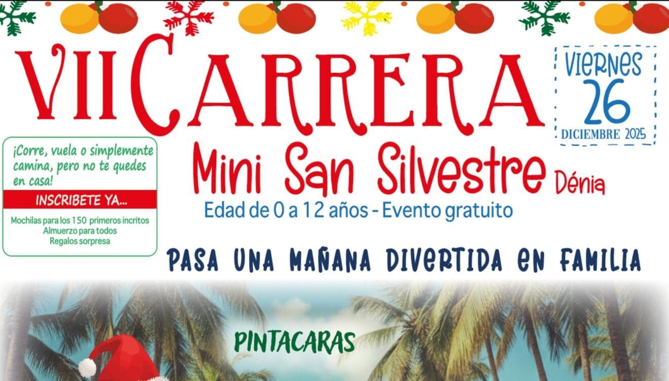 Mañana en familia con la VII Carrera Mini San Silvestre de Marina El Portet