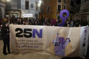 Manifestación comarcal el 25N en Gata de Gorgos (archivo)