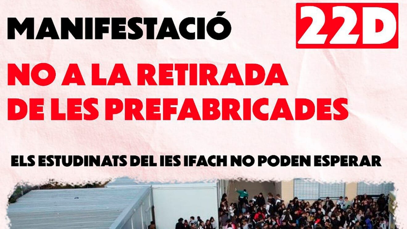 Manifestación convocada por el Sindicat d’Estudiants del IES Ifach de Calp