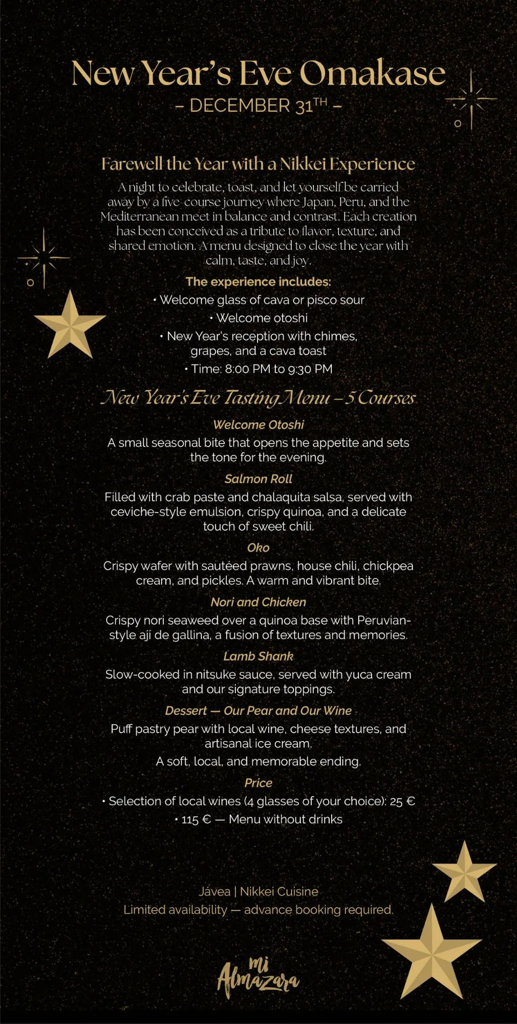 New Year’s Eve Omakase – Flavours to welcome the new year in style