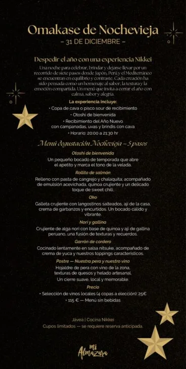 Omakase de Nochevieja – Sabores para despedir el año por todo lo alto