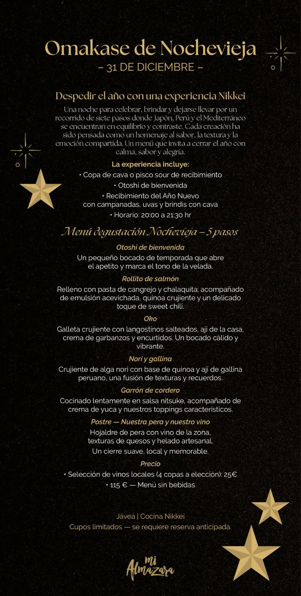 Omakase de Nochevieja – Sabores para despedir el año por todo lo alto
