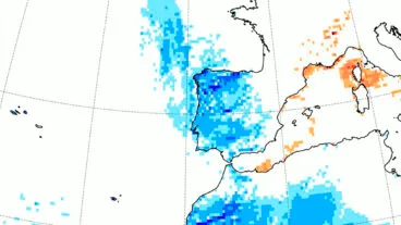 Percentiles de temperatura a 2 metros el domingo 21 de diciembre a las 18.00 horas – AEMET