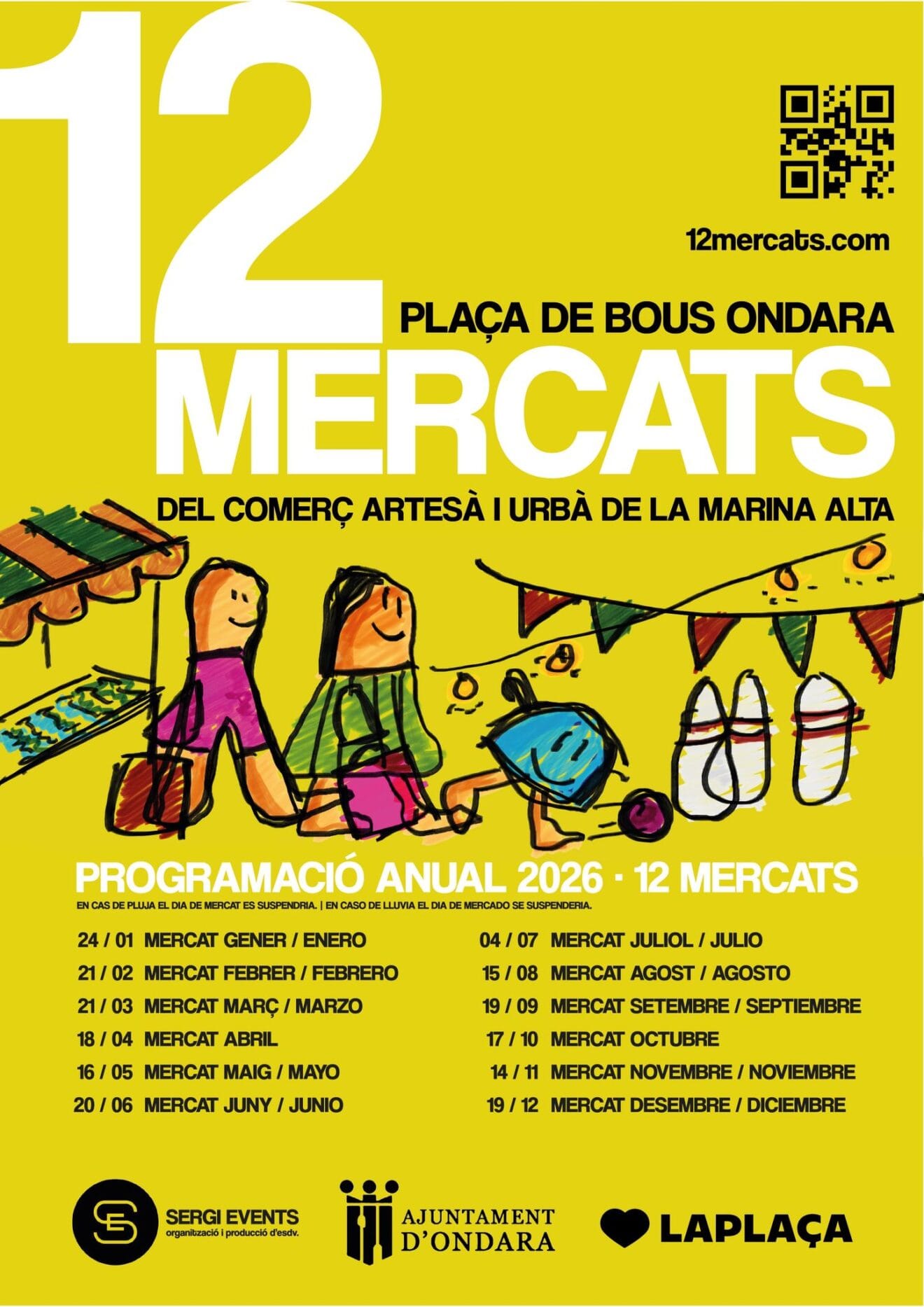 Cartel de '12 mercados' de Ondara