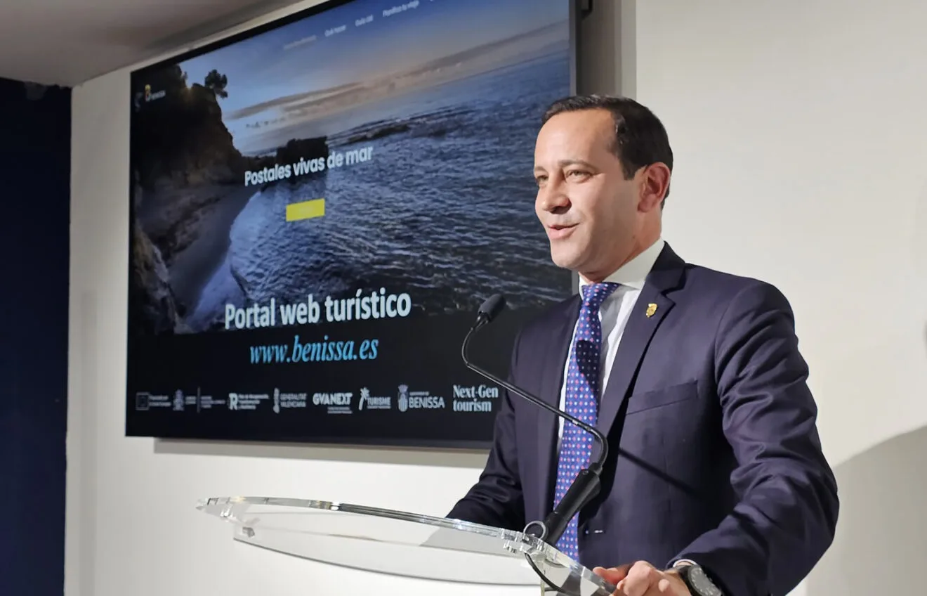 Arturo Poquet, alcalde de Benissa, en la presentación de FITUR en 2025