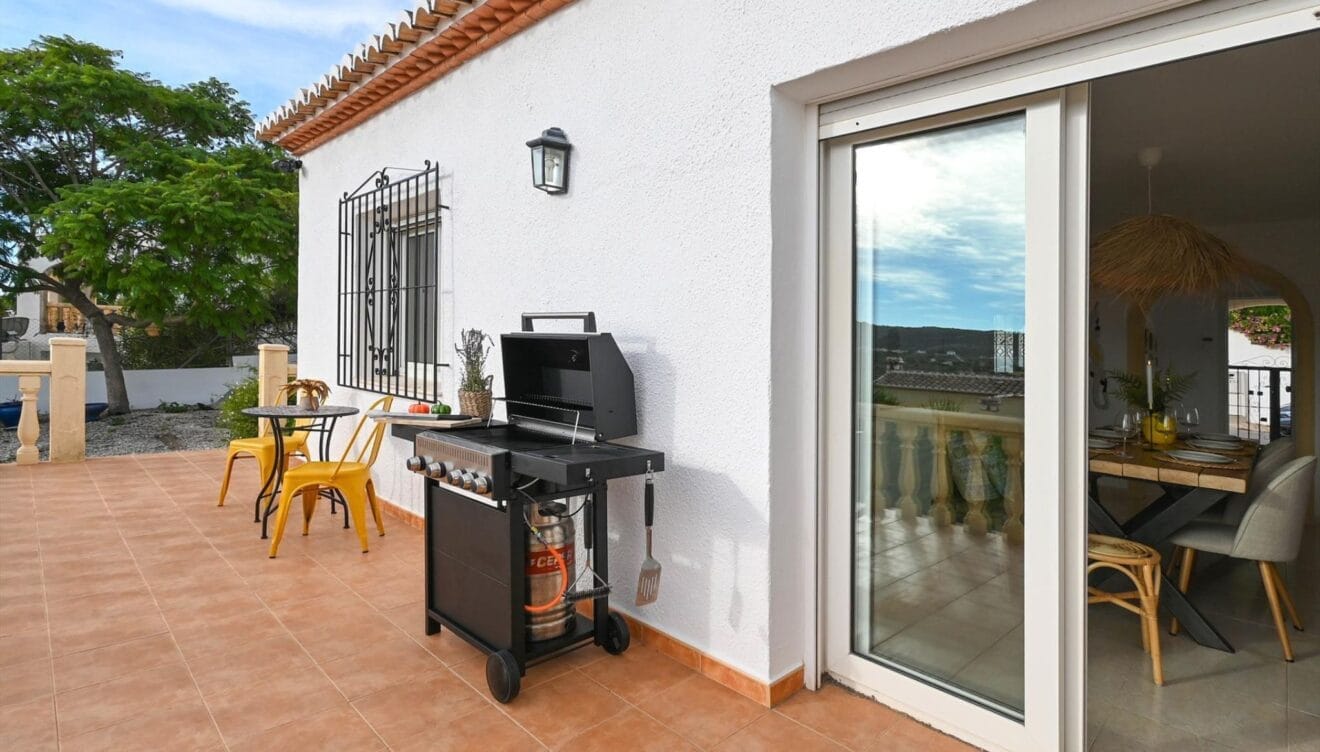 Barbacoa exterior de Villa Lulu perfecta para comidas al aire libre