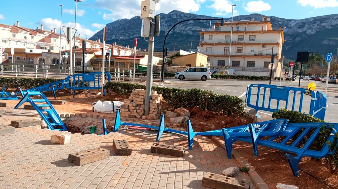 Destrozos en Dénia por el fuerte viento