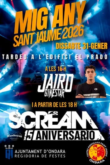 Tardeo del Mig Any de Sant Jaume 2026 de Ondara