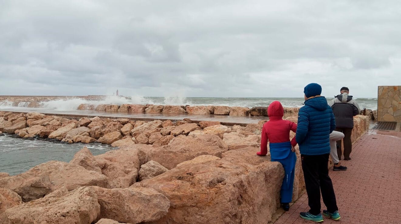 Temporal costero en Dénia el 4 de enero 2026