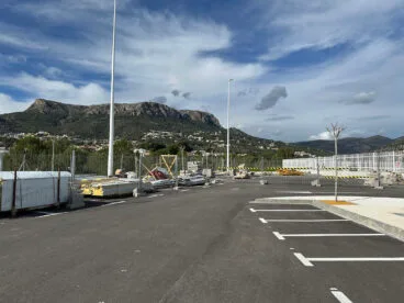 Acopio de material vallado esta semana junto al CEIP Oltà e IES Les Salines de Calp