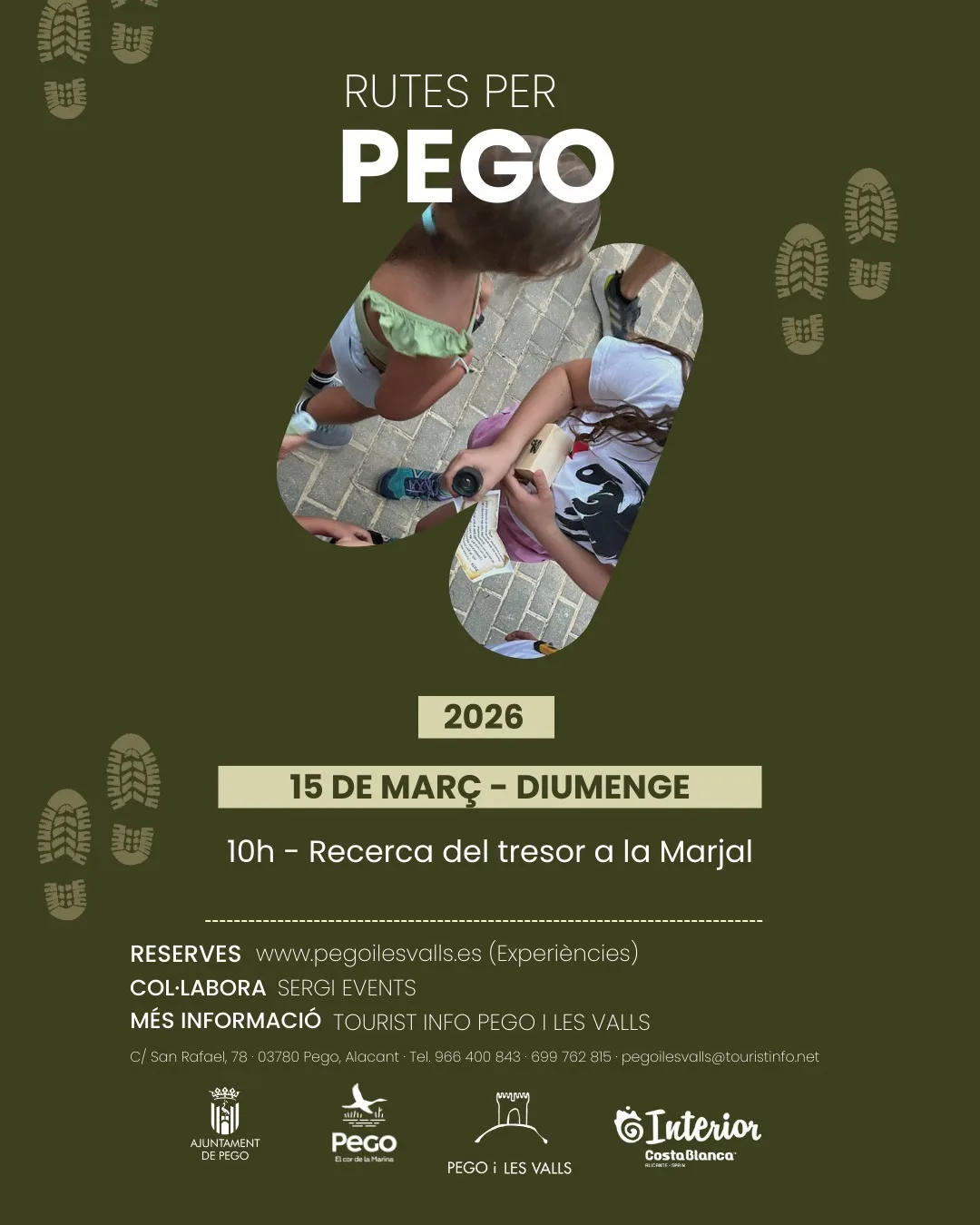 Cartel actrividad búsqueda del tesoro en Pego