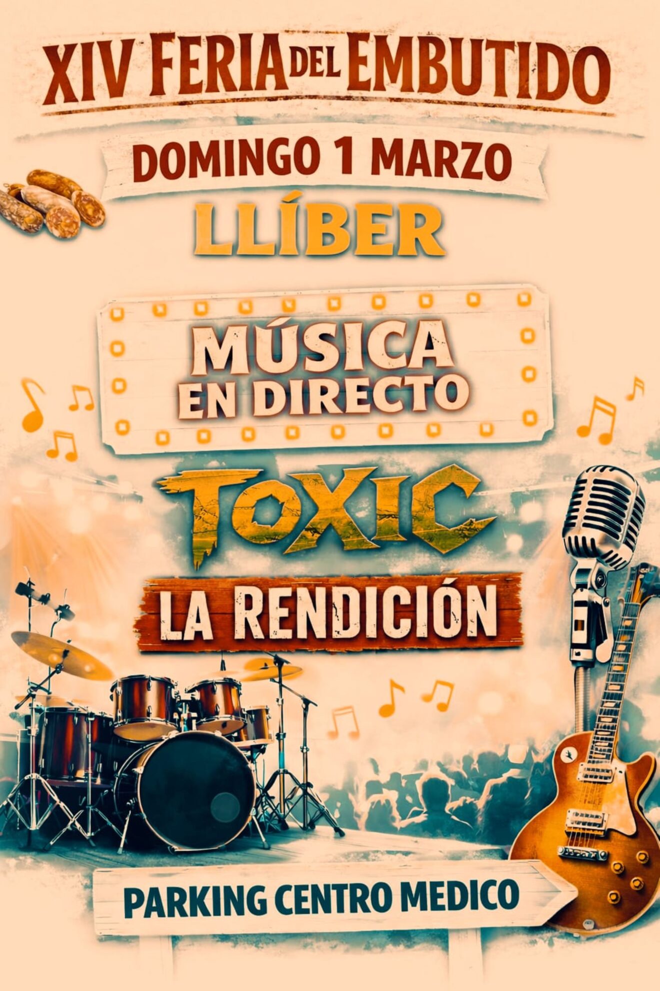 Plakat für die Wurst- und Traditionsproduktmesse von Vall de Pop