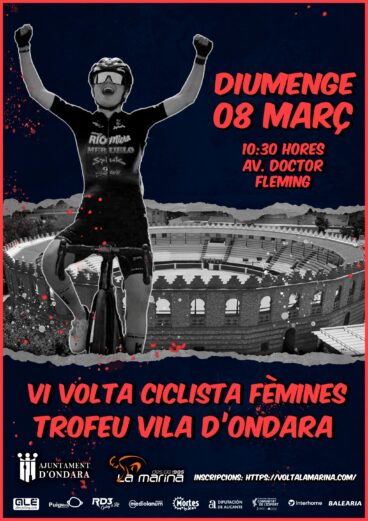 Cartel de la VI Volta Ciclista Fémines de Ondara por el 8M