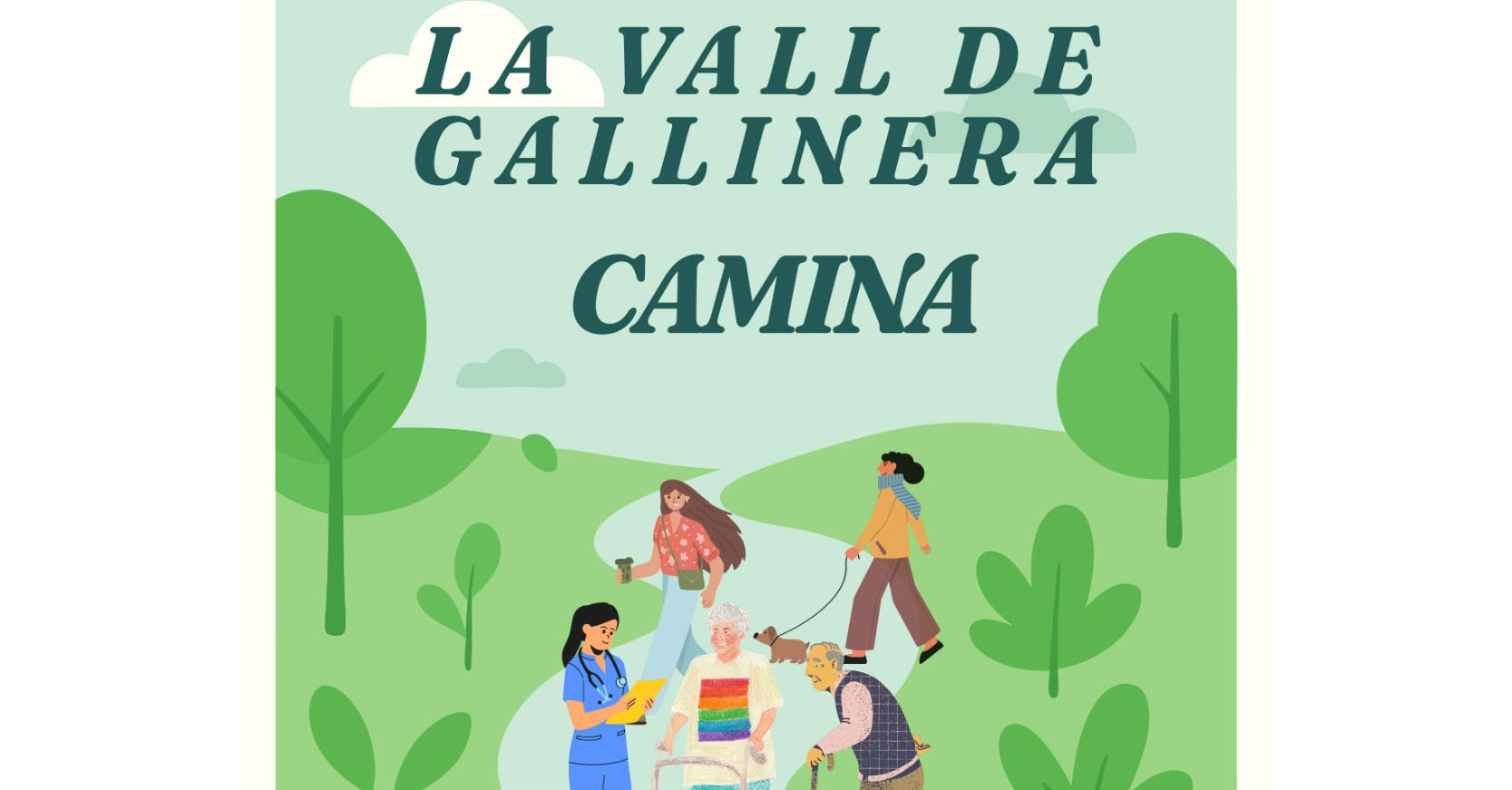 cartel informativo del programa saludable la vall de la gallinera camina 1