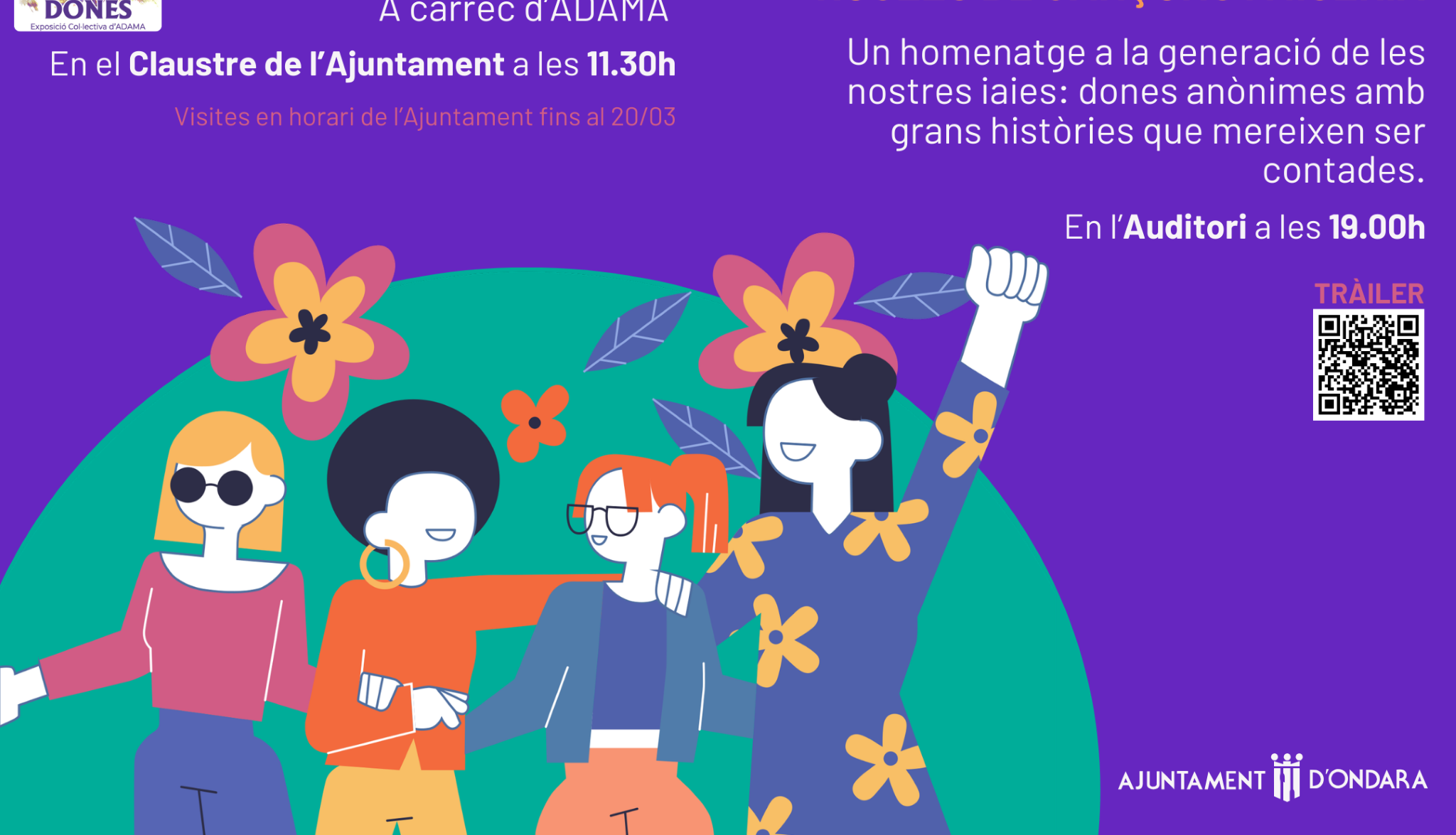 Offizielles Plakat zum Weltfrauentag 2026 in Ondara mit dem Sonderprogramm für den 8. März 1