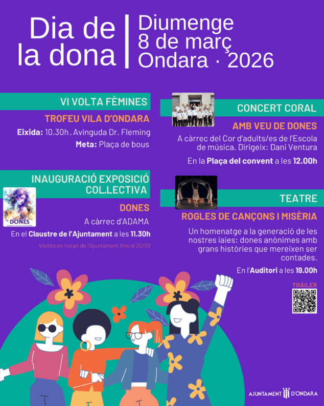 Abbildung: Offizielles Plakat zum Internationalen Frauentag 2026 in Ondara mit dem Sonderprogramm für den 8. März