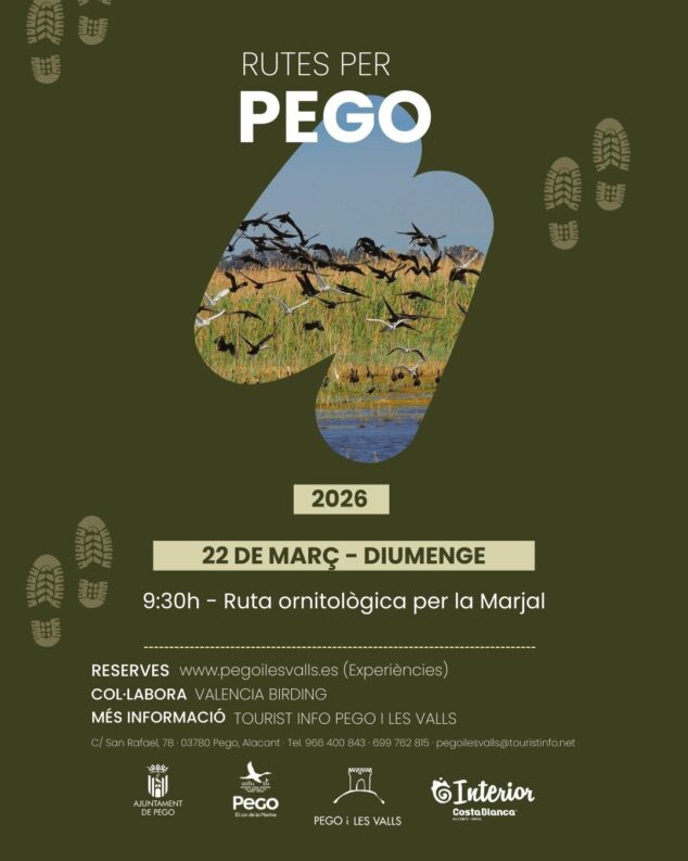 Imagen: Cartel ruta ornitológica por la Marjal