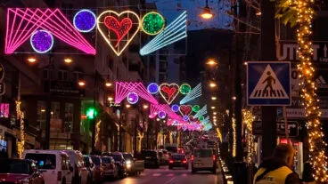 Iluminación en Calp por San Valentín