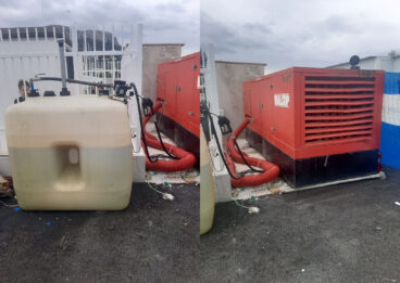 Bilder des Generators in der IES Les Salines Schule in Calp in der zweiten Januarwoche