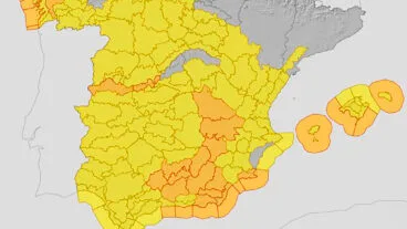 mapa de avisos activos de la aemet el jueves 5 de febrero 2026 en espana