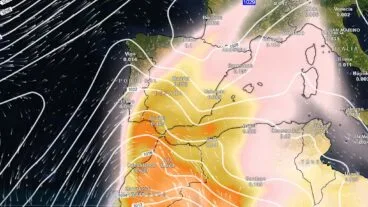 mapa de la calima compartido por el laboratorio de climatologia de la universidad de alicante fuente meteored
