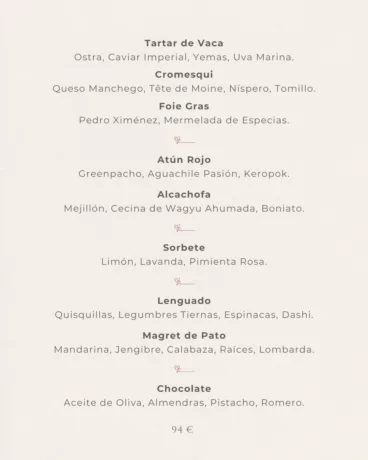 Menú de Restaurante Tosca para celebrar San Valentín en 2026