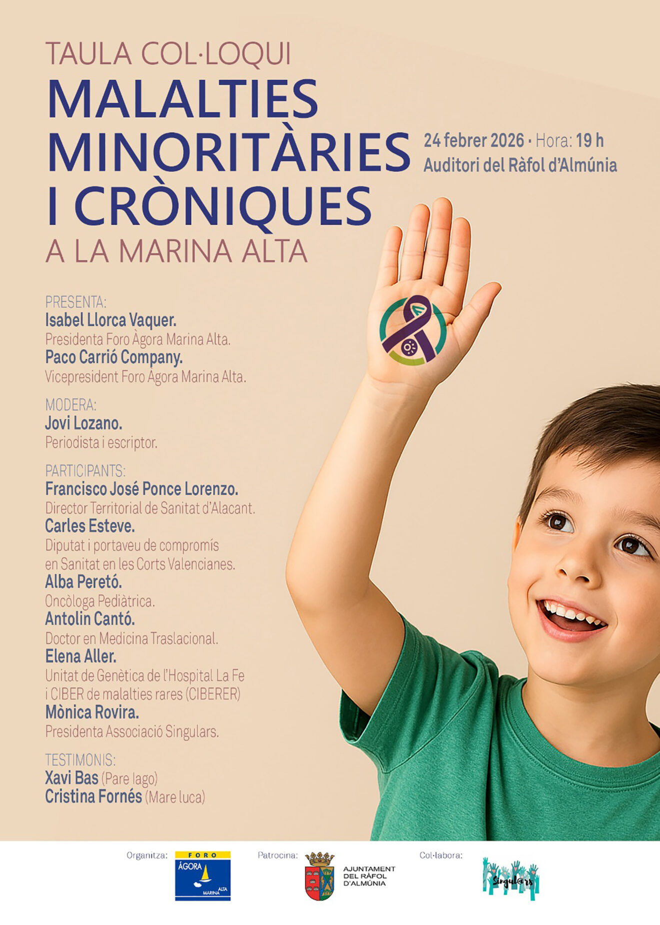 Teilnehmer des Regionaltreffens „Malalties Minoritàries i Cròniques a la Marina Alta“ im Ràfol d'Almúnia