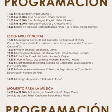 Programmierung des gastronomischen Tages „Essència, putxero de polp de Benissa“