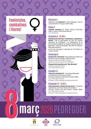 Programación Dia de la Dona Pedreguer