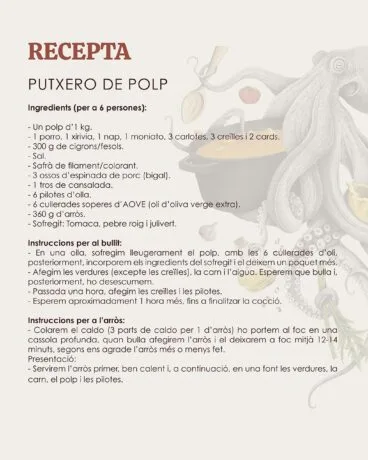 Receta autóctona del putxero de polp de Benissa