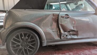 Reparación de abolladura en chapa de vehículo en Benissa