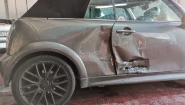 Reparación de abolladura en chapa de vehículo en Benissa